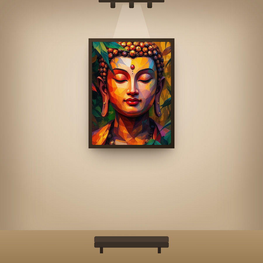 Buddha canvas gallery mockup