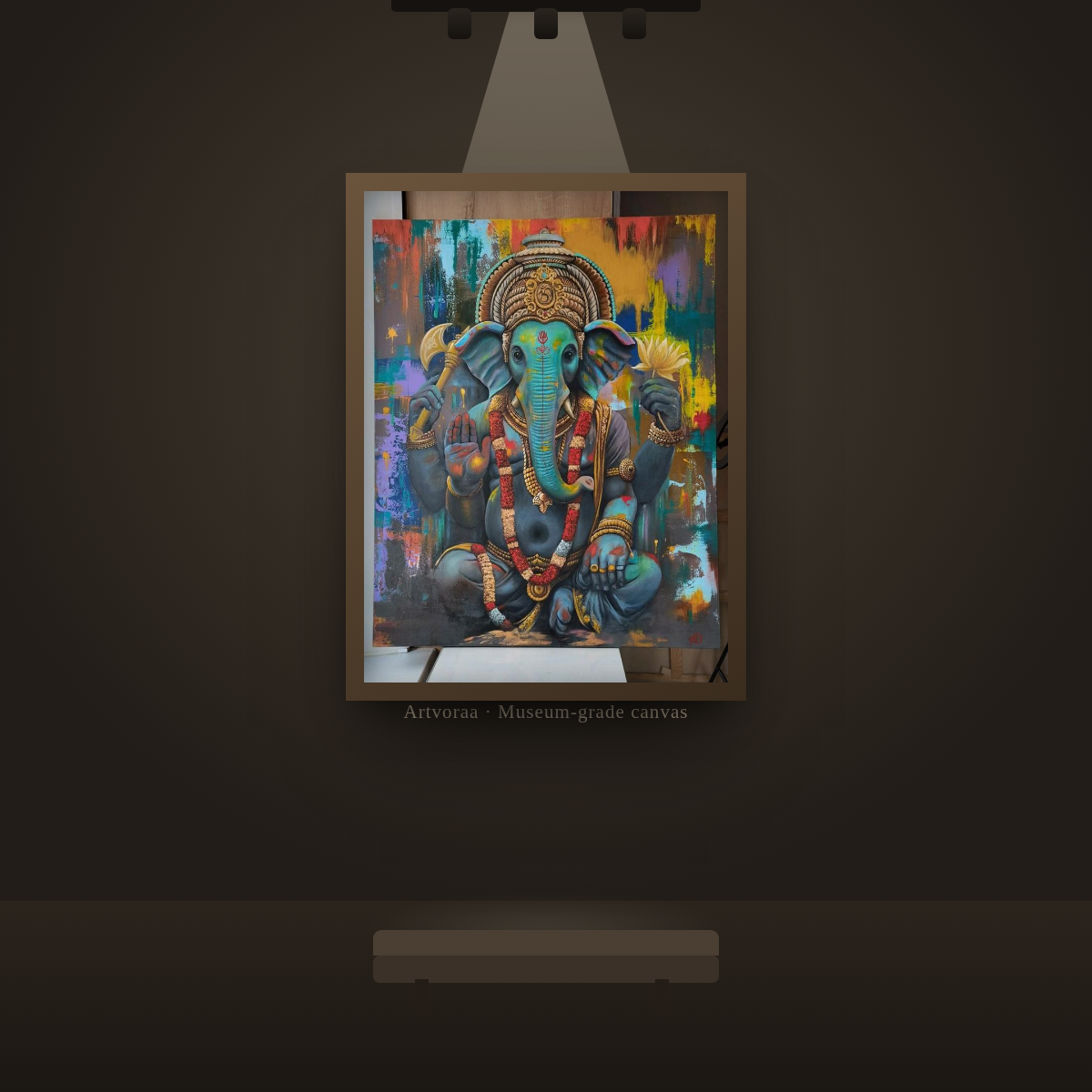 Colorful Ganesha Lotus - gallery wall display