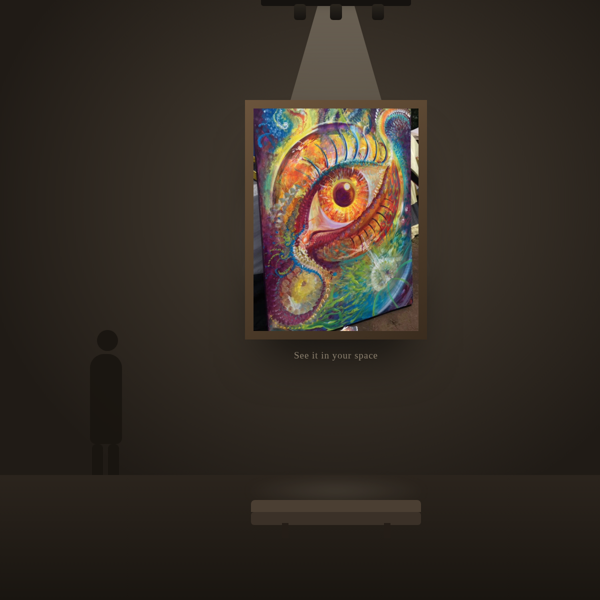 Psychedelic Cosmic Eye - in a gallery space