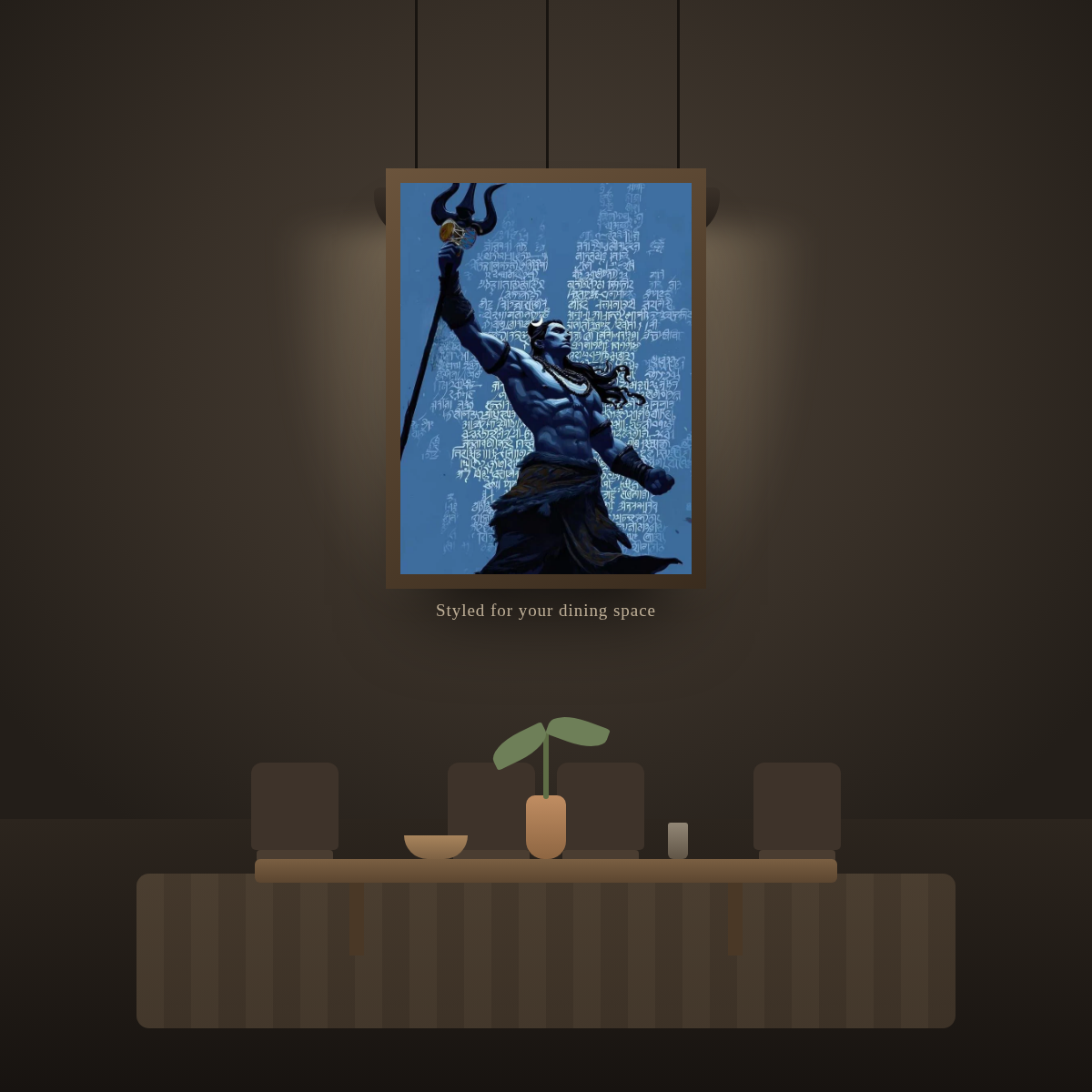 Shiva Trishul - in a dining room