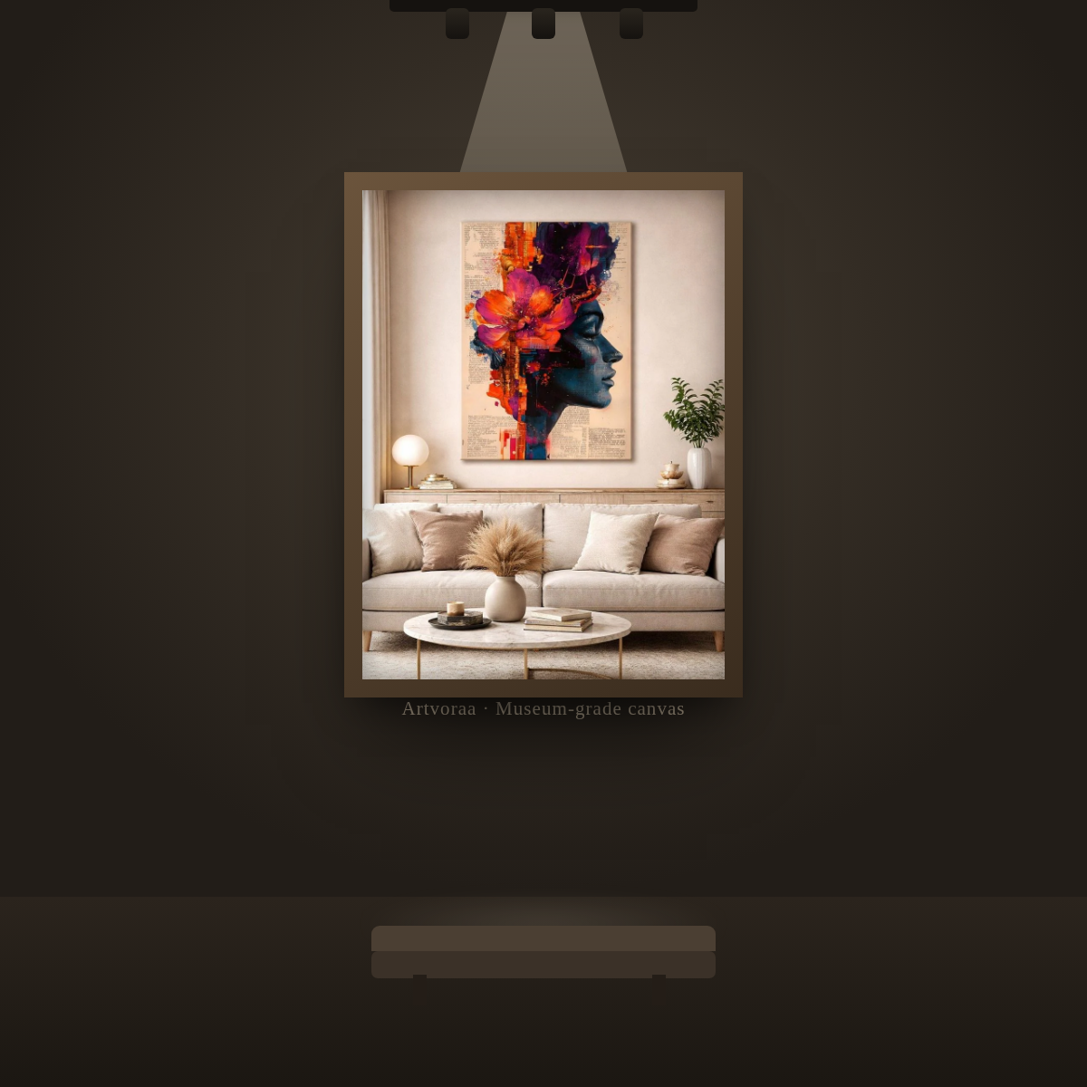 Abstract Floral Woman - gallery wall display