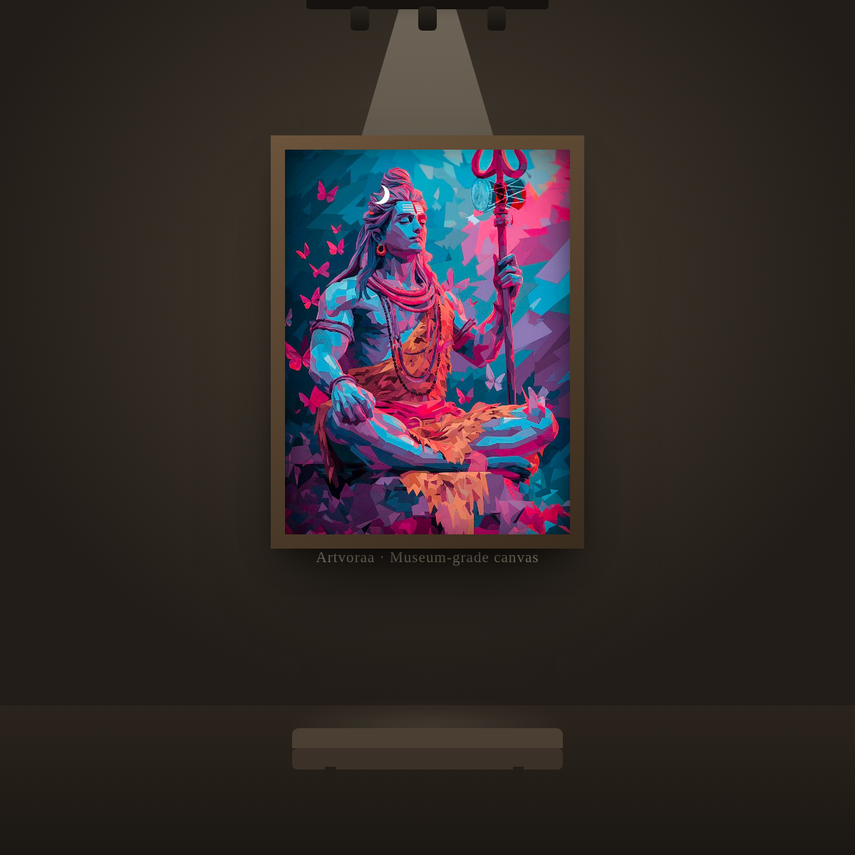 Geometric Meditating Shiva - gallery wall display