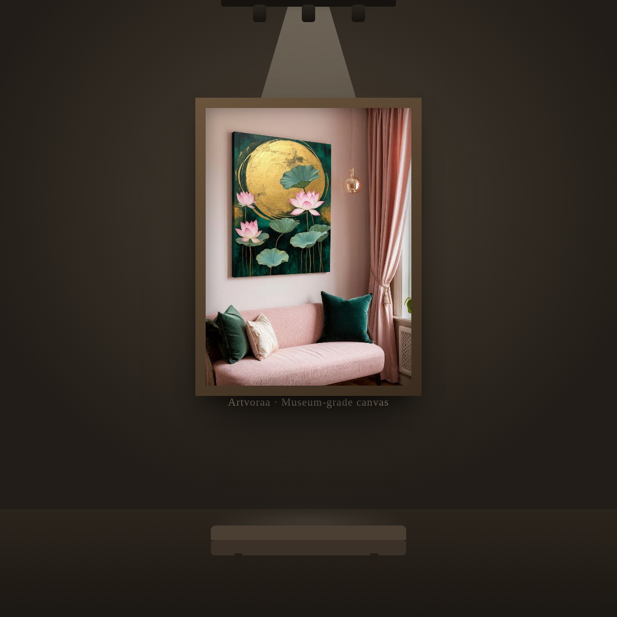 Golden Moon Lotus - gallery wall display