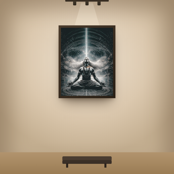 Cosmic Shiva canvas gallery mockup
