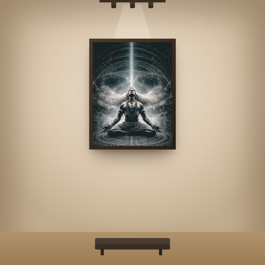 Cosmic Shiva canvas gallery mockup