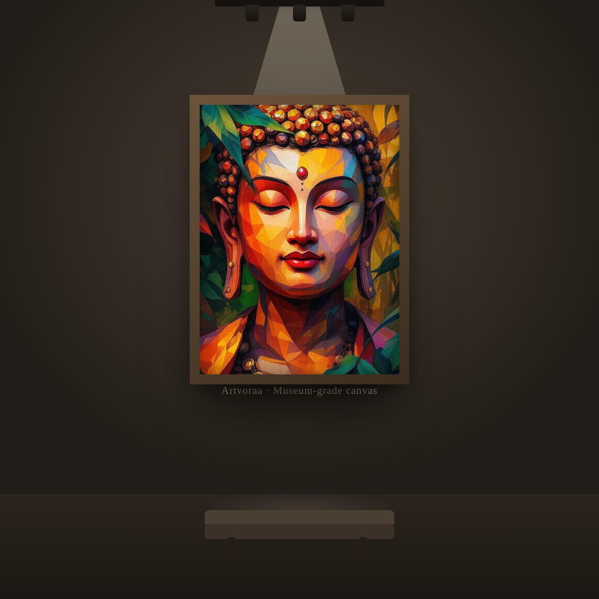 Geometric Buddha - gallery wall display