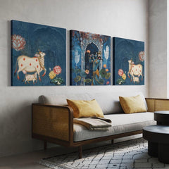Krishna & Sacred Cows Pichwai